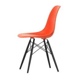 Stühle^Vitra Eames Plastic Side Chair DSW RE Ahorn schwarz