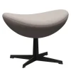 Hocker^Fritz Hansen Egg/Das Ei™ Fußhocker Stoff Gestell Warm Graphite