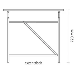 Schreibtische^Richard Lampert Eiermann 1 Tisch 160x80cm Gestell exzentrisch 110x66x66cm