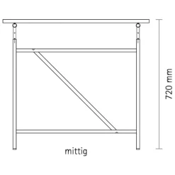 Schreibtische|Tische^Richard Lampert Eiermann 1 Tisch 180x90cm Gestell mittig 110x66x66cm