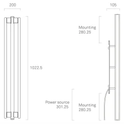 Wandleuchten^Frama Eiffel Double Wandleuchte