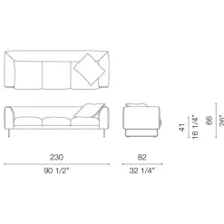 Sofas^Cappellini Elan 3-Sitzer Sofa