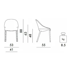 Stühle^Kartell Eleganza Ela Armlehnstuhl Missoni