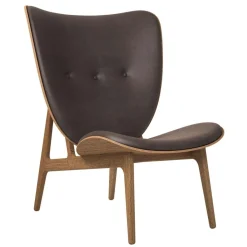 Sessel^NORR 11 Elephant Lounge Sessel Leder Gestell geräucherte Eiche