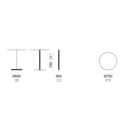 Gartentische^Pedrali Elliot 5470 Gartentisch Ø 70cm