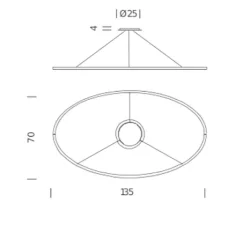 Pendelleuchten^Nemo Ellisse Major Downlight LED Pendelleuchte