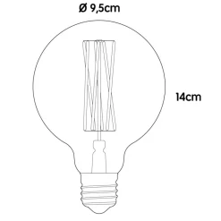 Leuchtmittel^Tala Elva LED E27 GLOBE FILAMENT 360° 6W =><noscript><img width=