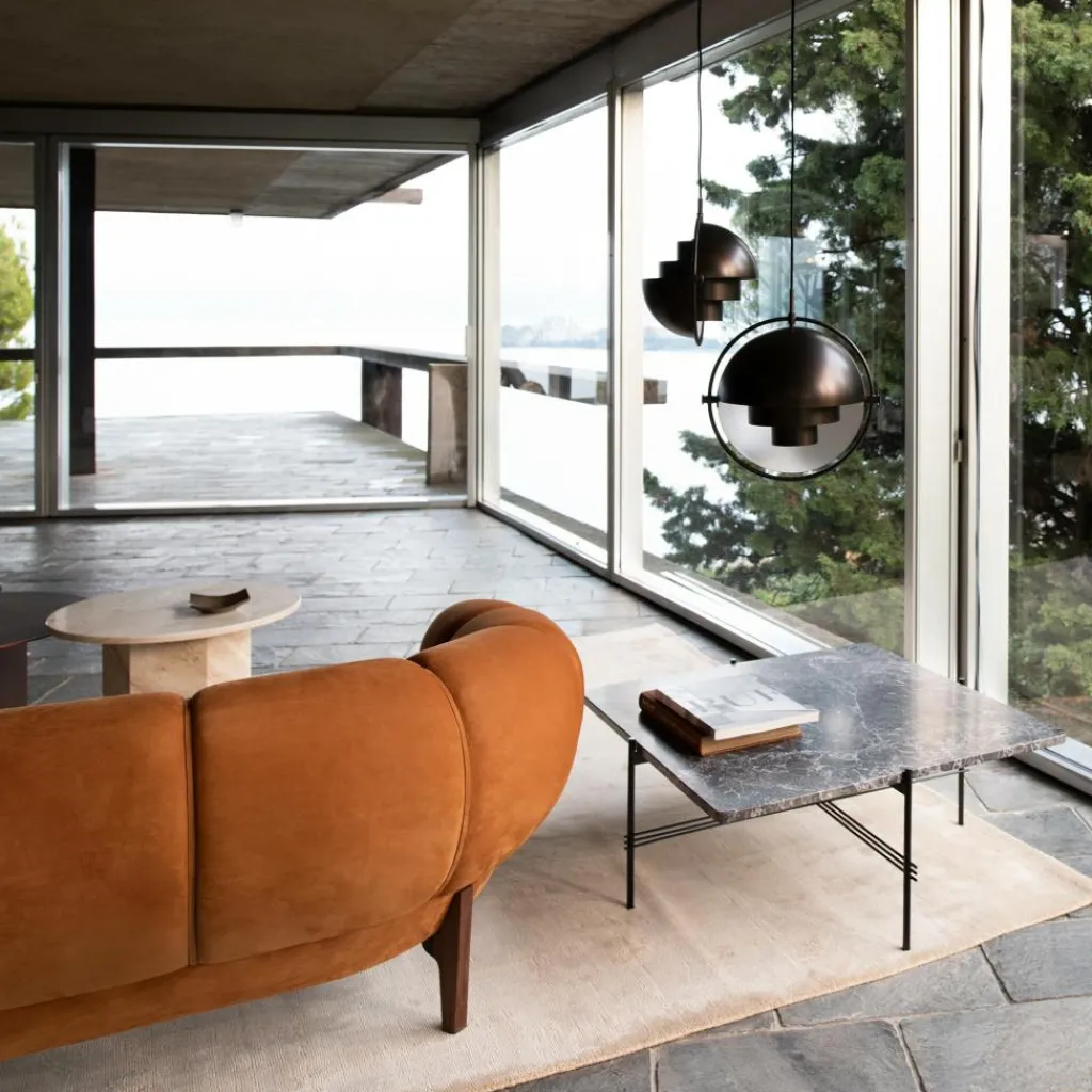 Beistelltische^Gubi Epic Kaffeetisch Ø60cm Travertin