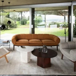 Beistelltische^Gubi Epic Kaffeetisch Ø60cm Travertin