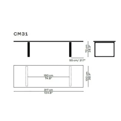 Tische^Fritz Hansen Essay™ CM31 Tisch 317x100x72cm
