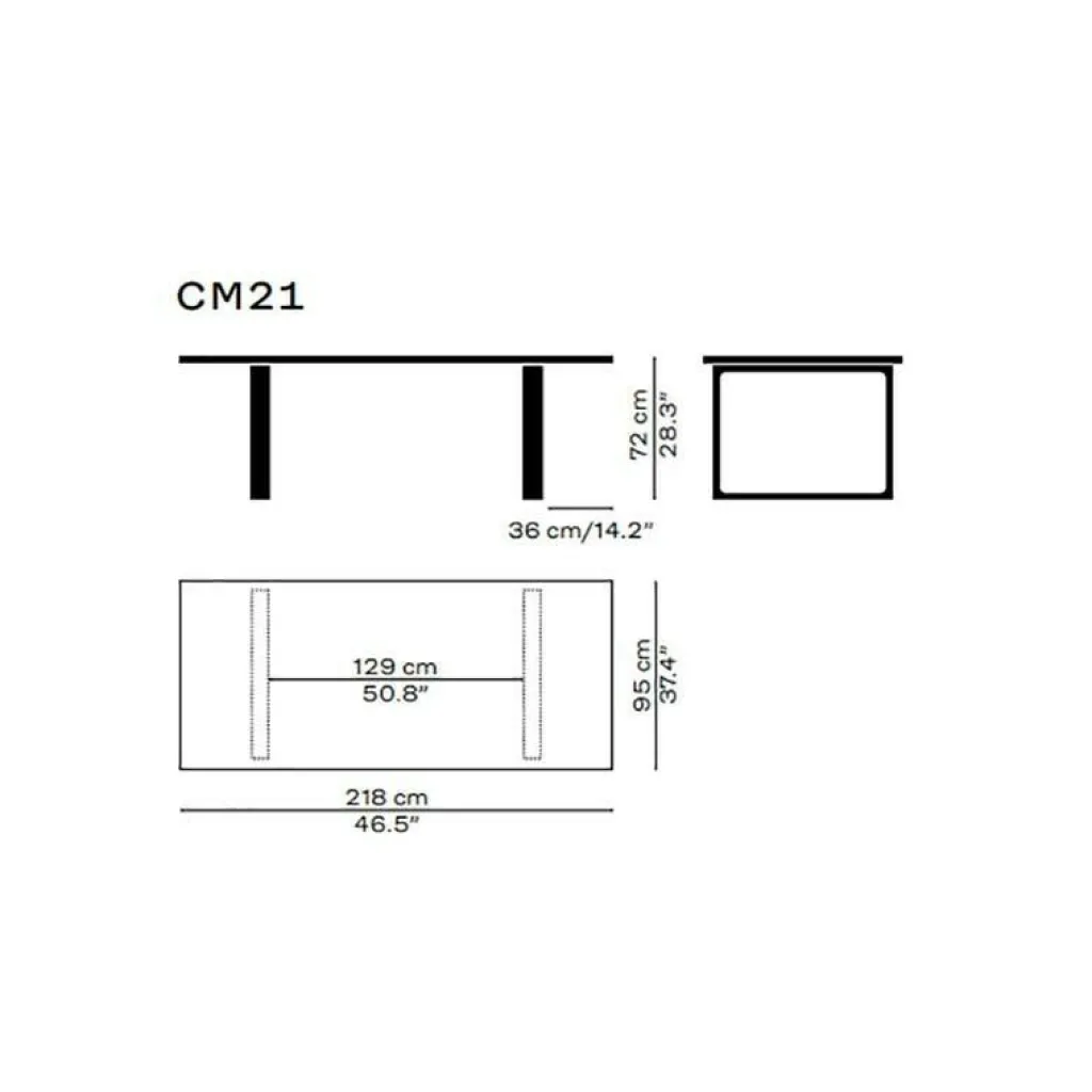 Fritz Hansen Essay™ CM21 Tisch 218x95x72cm| Tische
