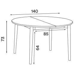 Esstische^Northern Expand Esstisch Ø140cm ausziehbar