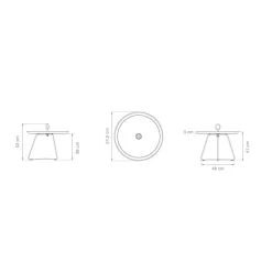 HOUE Eyelet Garten-Beistelltisch Ø 57,5cm| Garten-Beistelltische