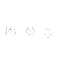 HOUE Eyelet Garten-Beistelltisch Ø 45cm| Garten-Beistelltische