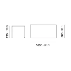 Esstische^Pedrali Fabbrico TFA Esstisch 160x80cm