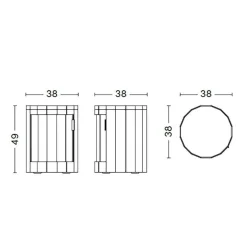 Container|Container^HAY Facet Container niedrig mit Füßen und Rollen