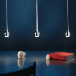 Pendelleuchten^GRAU Falling Trace Trio LED Pendelleuchte