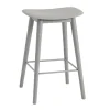 Barhocker^Muuto Fiber Barhocker mit Holzgestell 65cm