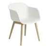Muuto Fiber Chair Armlehnstuhl mit Holzgestell Recycelt| Stühle