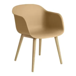 Muuto Fiber Chair Armlehnstuhl mit Holzgestell Recycelt| Stühle