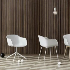 Muuto Fiber Chair Armlehnstuhl mit Holzgestell Recycelt| Stühle