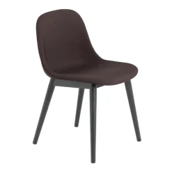Stühle^Muuto Fiber Chair Stuhl gepolstert mit Holzgestell