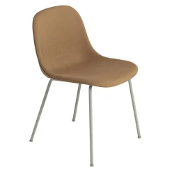 Stühle^Muuto Fiber Chair Stuhl gepolstert mit Rohrgestell