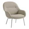 Stühle^Muuto Fiber Lounge Armchair gepolstert mit Rohrgestell