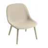 Sessel^Muuto Fiber Lounge Stuhl Holzgestell gepolstert