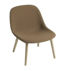 Sessel^Muuto Fiber Lounge Stuhl Holzgestell gepolstert