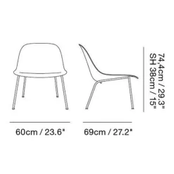 Muuto Fiber Lounge Stuhl Stahlgestell| Stühle