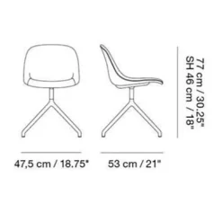 Stühle^Muuto Fiber Side Chair Drehstuhl