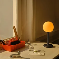 Tischleuchten|Nachttischleuchten^GRAU Fire LED Tischleuchte