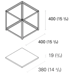 Beistelltische|Tische^e15 FK12 FortyForty Beistelltisch stapelbar