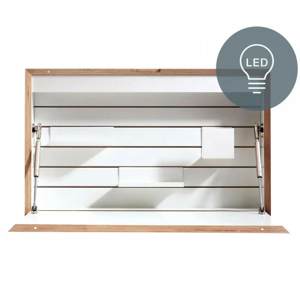 Tische|Sekretäre^Müller Small Living Flatbox LED Wandsekretär mit An/Aus Schalter