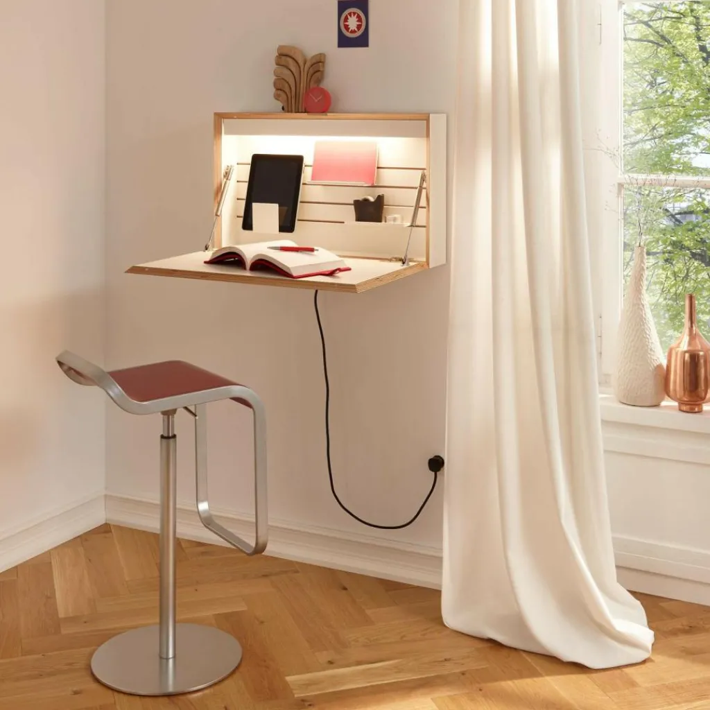 Tische|Sekretäre^Müller Small Living Flatbox LED Wandsekretär mit An/Aus Schalter