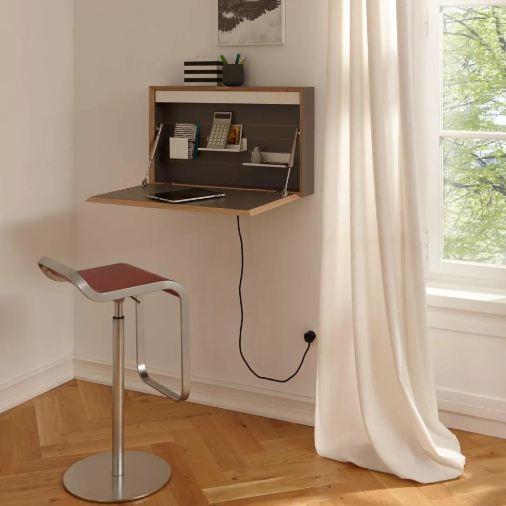 Tische|Sekretäre^Müller Small Living Flatbox LED Wandsekretär mit An/Aus Schalter