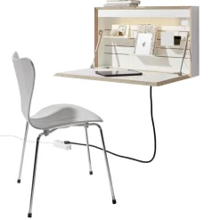 Tische|Sekretäre^Müller Small Living Flatbox LED Wandsekretär mit An/Aus Schalter