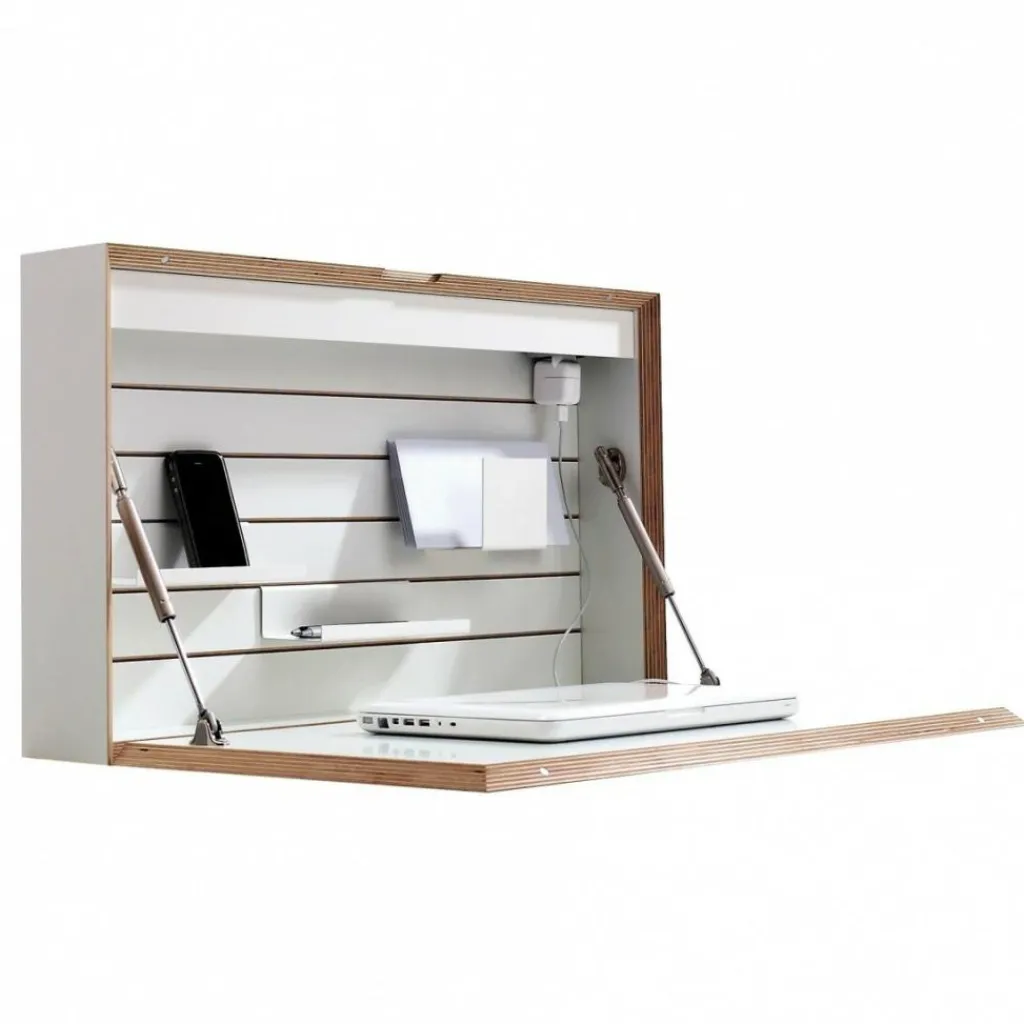 Tische|Sekretäre^Müller Small Living Flatbox LED Wandsekretär mit An/Aus Schalter