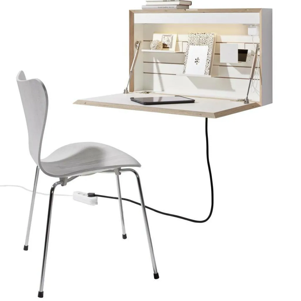 Müller Small Living Flatbox LED Wandsekretär mit Soft-Touch Schalter| Tische|Sekretäre