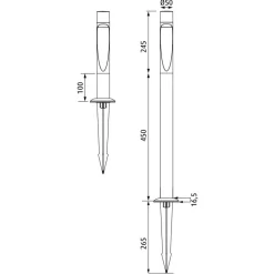 Pollerleuchten|Pollerleuchten^Louis Poulsen Flindt LED Pollerleuchte mit Erdstück