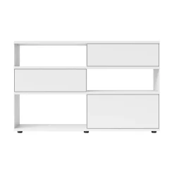 Piure Flow Q Sideboard mit 2 Schubkästen und Klapptür 160x99x40cm| Sideboards|Sideboards