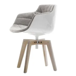 Stühle^MDF Italia Flow Slim Armlehnstuhl Eiche gepolstert