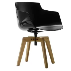 Stühle^MDF Italia Flow Slim Armlehnstuhl Füße in Eiche