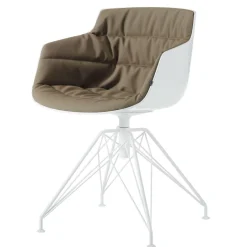 Stühle^MDF Italia Flow Slim Armlehnstuhl gepolstert Gestell LEM