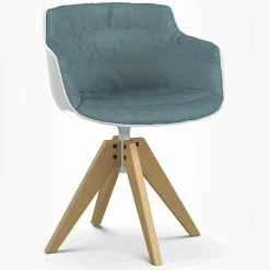 Stühle^MDF Italia Flow Slim Armlehnstuhl Gestell Eiche VN gepolstert