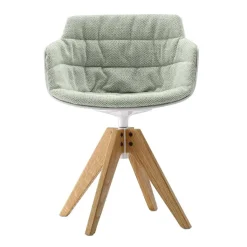 Stühle^MDF Italia Flow Slim Armlehnstuhl Gestell Eiche VN gepolstert