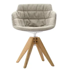 Stühle^MDF Italia Flow Slim Armlehnstuhl Gestell Eiche VN gepolstert