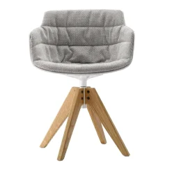 Stühle^MDF Italia Flow Slim Armlehnstuhl Gestell Eiche VN gepolstert