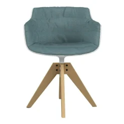 Stühle^MDF Italia Flow Slim Armlehnstuhl Gestell Eiche VN gepolstert